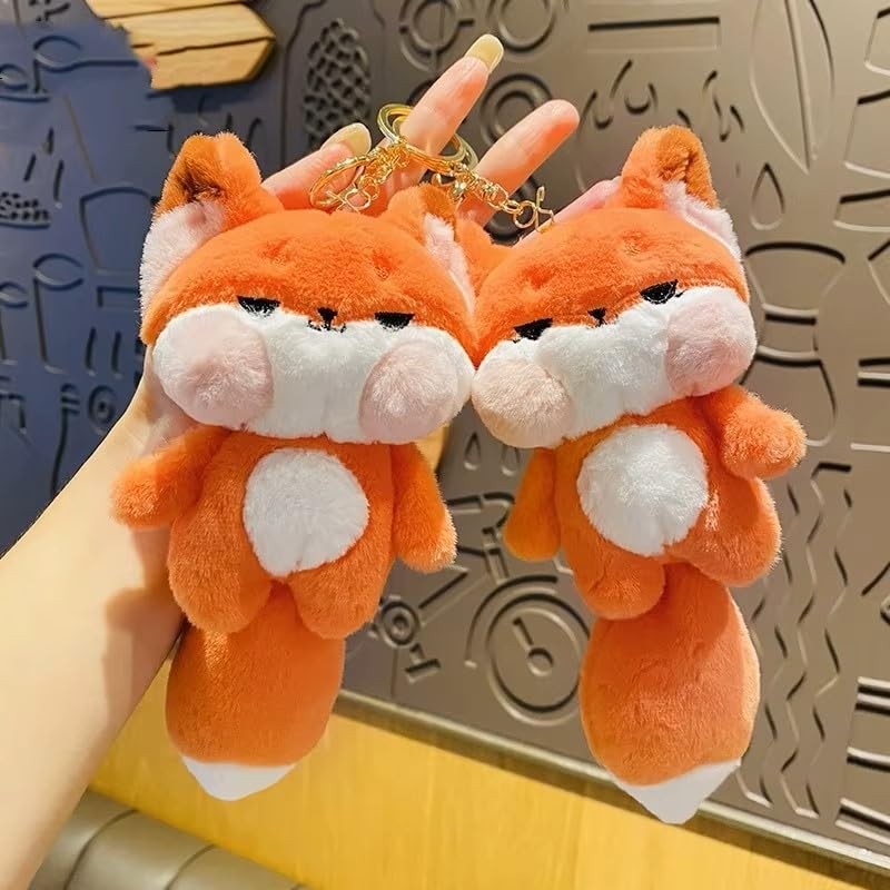 Amily Naughty Fox Keychain, Matching Keychain, Fluffy, Cute, Teddy Bear,