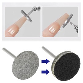 VGOL 4PCS Nail Disc Polishing Head Sanding Disc Nail Drill Bits with Round Sandpapers Electric Foot File Drill Bits Nail Tools for Manicure Pedicure DIY Nail Art