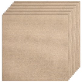 CREATCABIN 10Pcs Carpet Tiles Peel and Stick 12" x 12" Square Carpet Floor Tile Non-Slip Soft Padded Carpet Tiles Self Adhesion Floor Mat for DIY Flooring Home Pets Living Room Bedroom Wheat