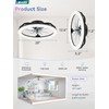 LEDIARY RGB Low Profile Ceiling Fans with Lights and Remote,