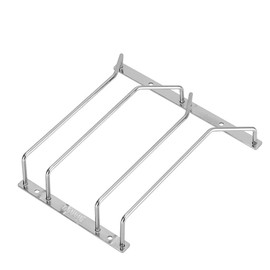 Dianoo ワイングラス 脚付きグラスラックホルダー ワイングラスクラック キャビネット下 ネジ付き クローム仕上げ 22cm 2列