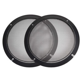 sourcing map Speaker Grille Cover 8 Inch 225 mm Mesh Decorative Circle Subwoofer Protection Black Pack of 2