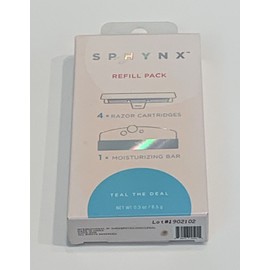 Sphynx Portable Razor Refill Pack TEAL THE DEAL  Cartridges & Moisturizing Bar