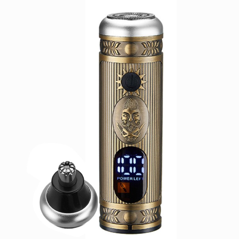 Multifunction LCD Digital Display Men's Mini Electric Shaver Portable Nose