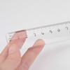 sourcing map 2 in 1 Set Straight Plastic Ruler 15