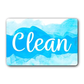 Brothers Bench Blue & Gray Dishwasher Magnet Clean Dirty Sign, Clean Dirty Magnet for Dishwasher, Universal Dishwasher Refrigerator Magnet for Kitchen Organization