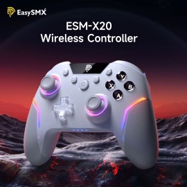 EasySMX X20 Wireless Gaming Controller Elite FPS Handle Rocker for PC IOS TV Dual Trigger & Gamepadcolor: White