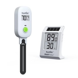 RAINPOINT Light-Driven Thermo-Hygrometer & Smart Digital Wireless Soil Moisture Meter (WiFi Hub Needed) Kit, Real-time Monitor Sensor Gardening Plant Care Essentials