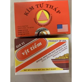 Kim Tu Thap 2 Pack Vietnamese Special spice For Duck Noodle Soup 2oz Ea Gia Vi Vit Tiem