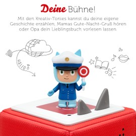 tonies Audio Figure for Toniebox, Creative Police Officer to Play Yourself, Up to 90 Minutes Memory for Own Recordings, Music or Goodnight Stories, Suitable for Children from 3 Years
