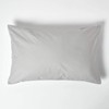 HOMESCAPES Silver Grey Pure Egyptian Cotton Pillowcase Standard Size 200