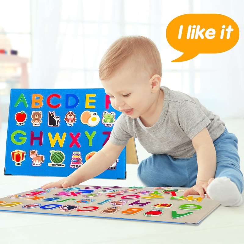 Foldable,Freestanding Felt Flannel Board Set for Toddlers,With 75 Felt Learning