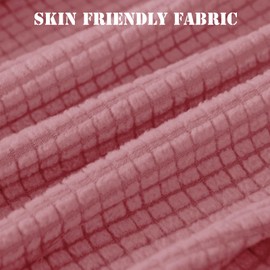 XIEHUZA Arm Rest Covers, Stretch Armchair Couch Armrest Chair Covers for Furniture Protector, Anti-Slip Sofa Chair Arm Caps Spandex Polyester Slipcovers, Set of 2 (Pink)