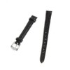 ODETOJOY Watchband 10mm Pu Leather Watch Band Black Narrow Strap