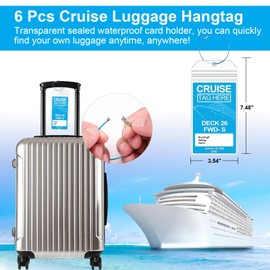 Kucucyle Princess Cruise Medallion Holder Bundle, 2 Princess Medallion Holder Wristband & 6 Clear Luggage Tags, Quick-Dry Nylon & 6 colors Metal Rings,for 2025 Cruise Ship Accessories (Pink+Colorful)