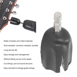 Guitar String Winder Head, Drill Bit Plug Peg Puller DIY Maintenance Tool for Folk Guitar, Electric Guitar, Bass, Classical Guitar, Ukulele