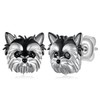 Yorkie Earrings 925 Sterling Silver Dog Earrings Puppy Earring Animal