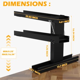 ZUIWAN Non-Slip Heavy Duty Ladder Leveler for Stairs - Adjustable Ladder Base Extender, 12"-18" Leg Leveler for Single/Extension Ladders