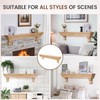 TECANA Wood Fireplace Mantel with Corbels - 54 Inch Rustic