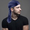 2 Pieces Durag with Long Tail, Unisex Durag Men Silk