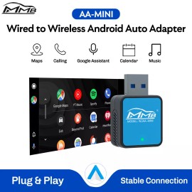 MMB Android Auto Wireless Adapter Mini Android Auto Dongle for OEM Wired Android Car