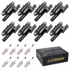 Set of 8 Round Ignition Coil Pack & Spark Plugs