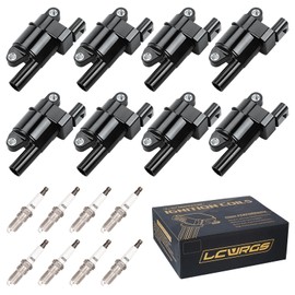 Set of 8 Round Ignition Coil Pack & Spark Plugs Fits for 5.3 6.2 Chevy Silverado 1500 Suburban Tahoe Camaro GMC Sierra Yukon 2014 2015 2016 2017 2018 2019 2020 Replaces# UF742 5C1876