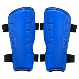 Idota Shin Pads, Football, Shin Pads Children with Elastic Adjustable Straps, Shock Absorption, EVA Football Shin Pads, Ergonomic Shin Pads for Children (Blue, S)