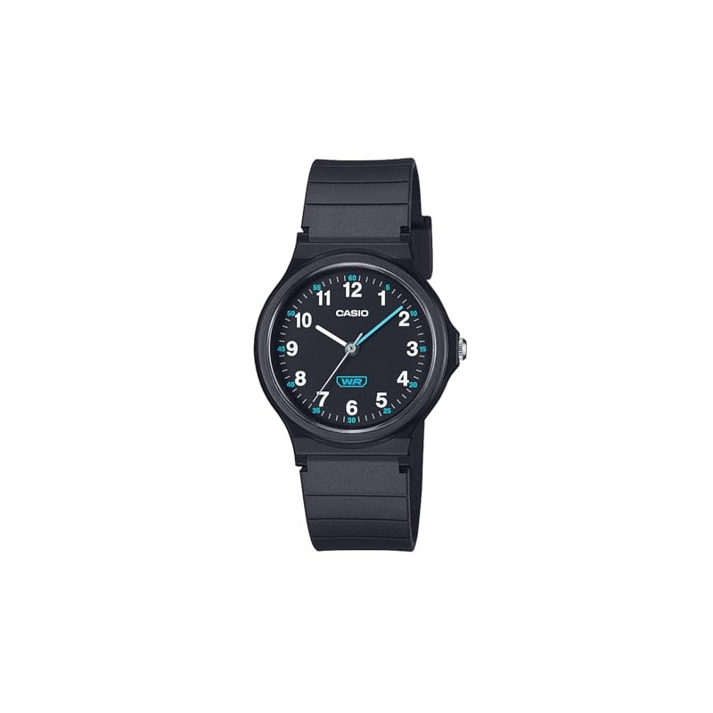 Casio Collection LQ-24B Biomass Plastic Wristwatch, Black, Simple