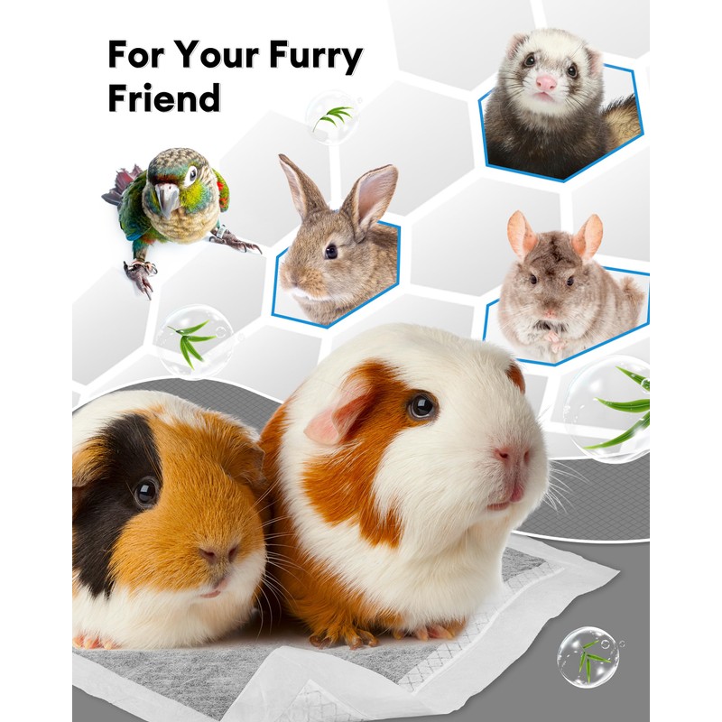 BUCATSTATE Disposable Guinea Pig Cage Liners 30 Count, Super Absorbent