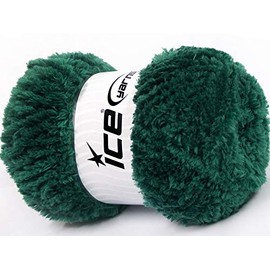 Green Panda Fuzzy Plush Yarn 100 Gram, 87 Yards