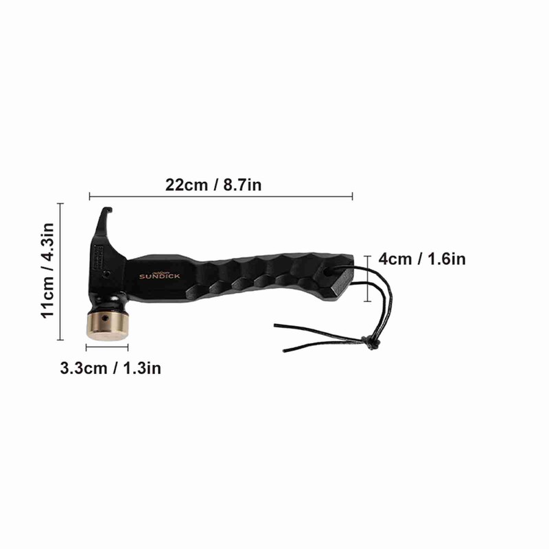 Camping Hammer Outdoor Portable Tent Stake Hammer Peg Puller with