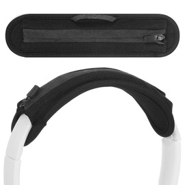 Universal Headphone Headband Cover, Replacement Headphone Headband Cover, Headphones Replacement Band Headbands Protector with Zipper (Black)