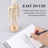 COACOM 2 Pieces Wooden Man, Creative Mannequin, Flexible Joints, Reusable,