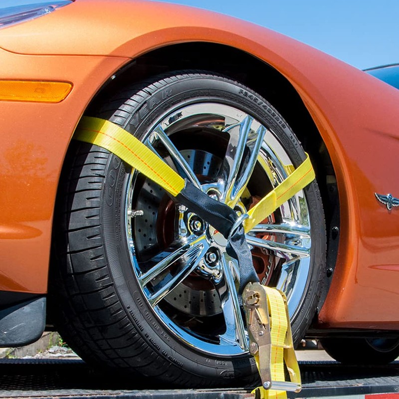 VULCAN Car Tie Down - Flat Hooks - Lasso Style