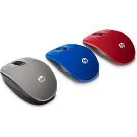 HP Mouse USB inalámbrico Z3600 de 2,4 GHz con Cubiertas Intercambiables (Gris/Azul/Rojo)