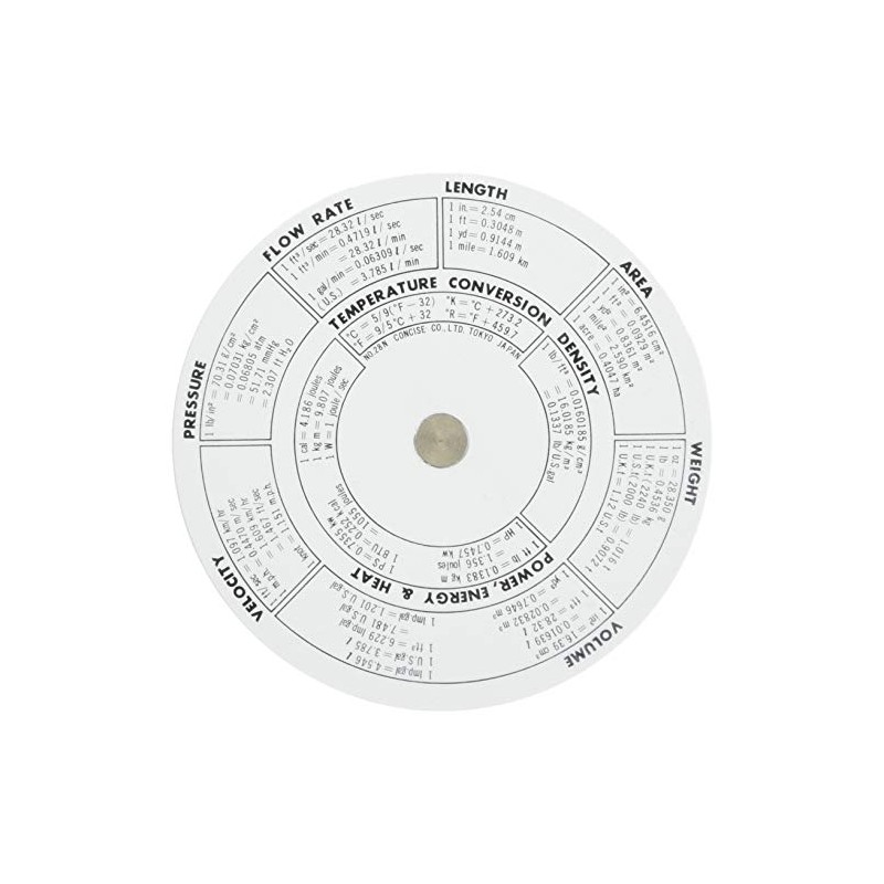 Concise 100973 Ruler Circular Calculator 28N