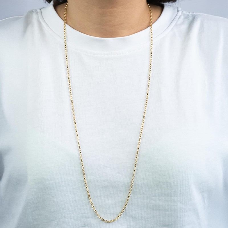 Engelsrufer Belcher Chain Necklace Gold Plated 925 Sterling Silver Thickness