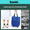 Shopping Trolley Shopping Bag with Wheels, Foldable Shopping Trolley, Foldable