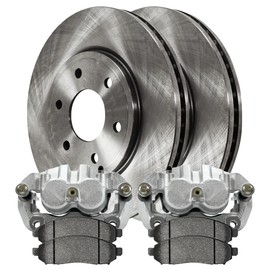 AutoShack Brake Rotors with Pads and Calipers Front Brake Rotor, Pad & Caliper Replacement Kit for Nissan Pathfinder 2005-2015 Xterra 2005-2023 Frontier 2009-2012 Suzuki Equator 4.0L 4WD RWD BCPKG0524