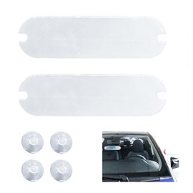 QKWL 2PCS EZ Pass Holder, Ezpass Mounting Strips,Strong Adhesive+Suction Cup Double Fixation, Windshield Specific, Suitable for Cars, Trucks, SUVs, Etc
