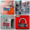 Shimeyao 4 Pcs 5 Letter Combination Lock Heavy Duty Gym