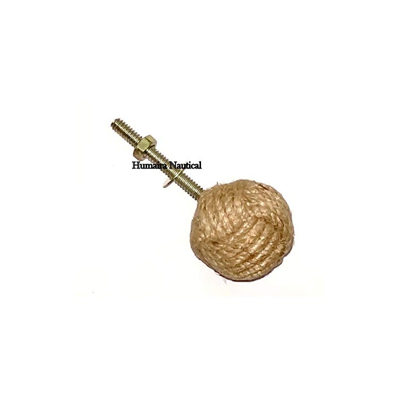 Samara Nautical Lot Of 6 Cabinet Knot Rope Knob/Jute Door