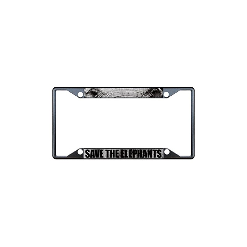 Fastasticdeals Save The Elephants Animal Eyes License Plate Frame Tag