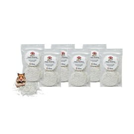 Happy Habitats Happy Bedding – Hamster Bedding for Small Pets – Compressed Hamster Paper Bedding for Small Animals – Ideal for Hamster Cage or Habitats (6 Pellets in a 4"x6" Bag)