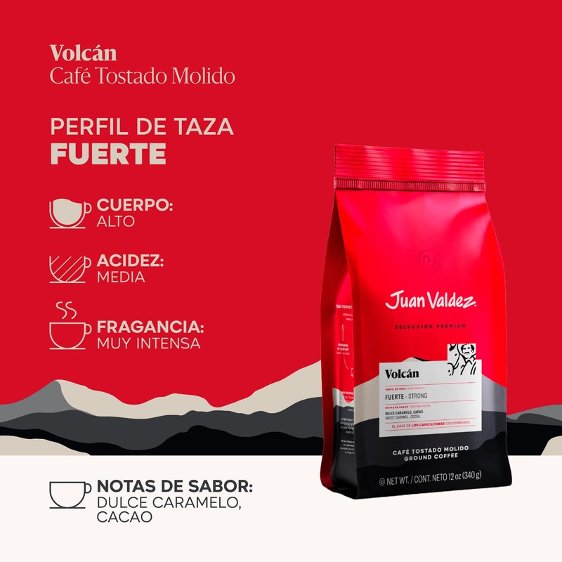 Juan Valdez - Café Volcán, Intenso, Molido y Tostado de