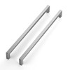 Ravinte 3 Pack 12-3/5 Inch Kitchen Square Cabinet Handles Satin Nickel Cabinet Pulls Brushed Nickel Drawer Pulls Kitchen Cabinet Hardware Kitchen Handles