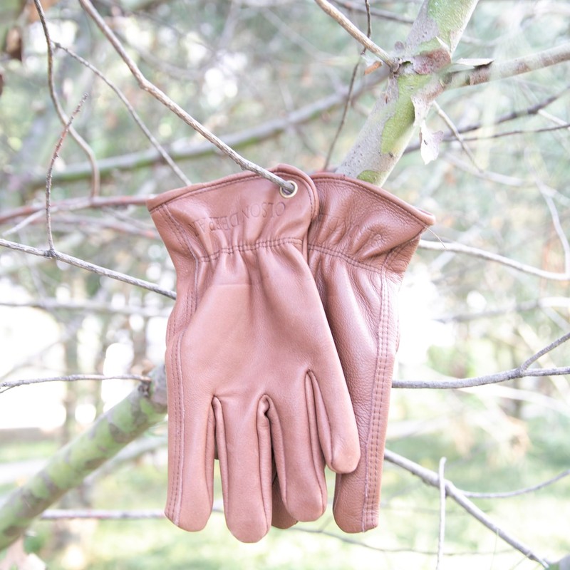 OLSON DEEPAK Leather Gardening Gloves for Women, Work Gloves, Cowhide