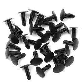 30pcs 5mm Hole Black Car Fender Bumper Plastic Rivets Fastener Clips Retainers