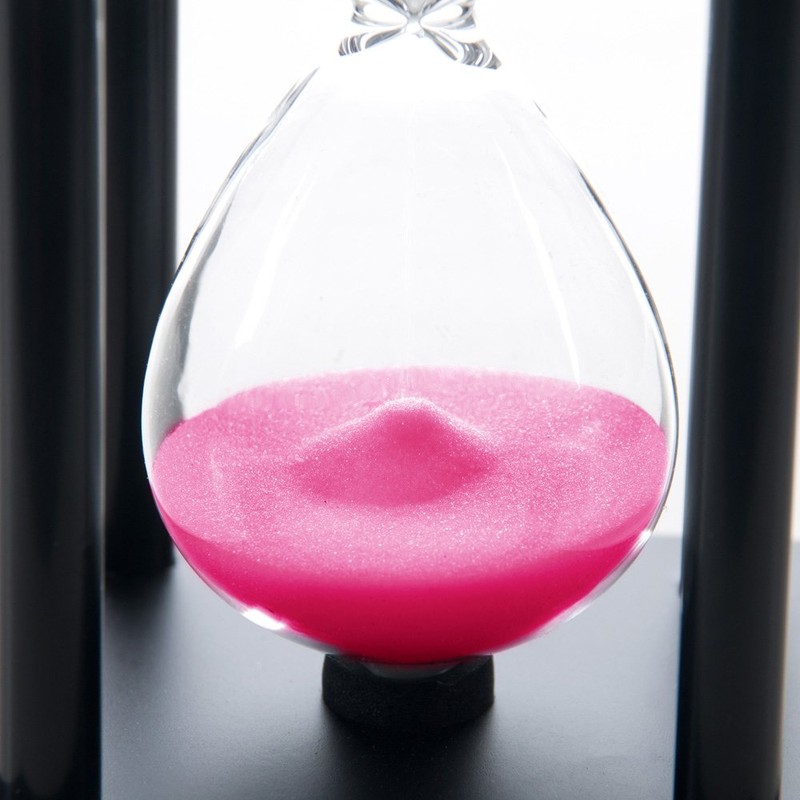 Bellaware 60 Minutes Hourglass, Wood Sand Timer,Pink